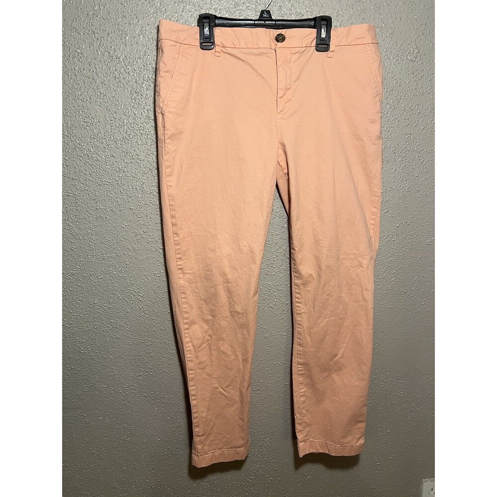 Tommy Hilfiger Th Flex Hampton Stretch Slim Chino Pants Women's 12 Pink